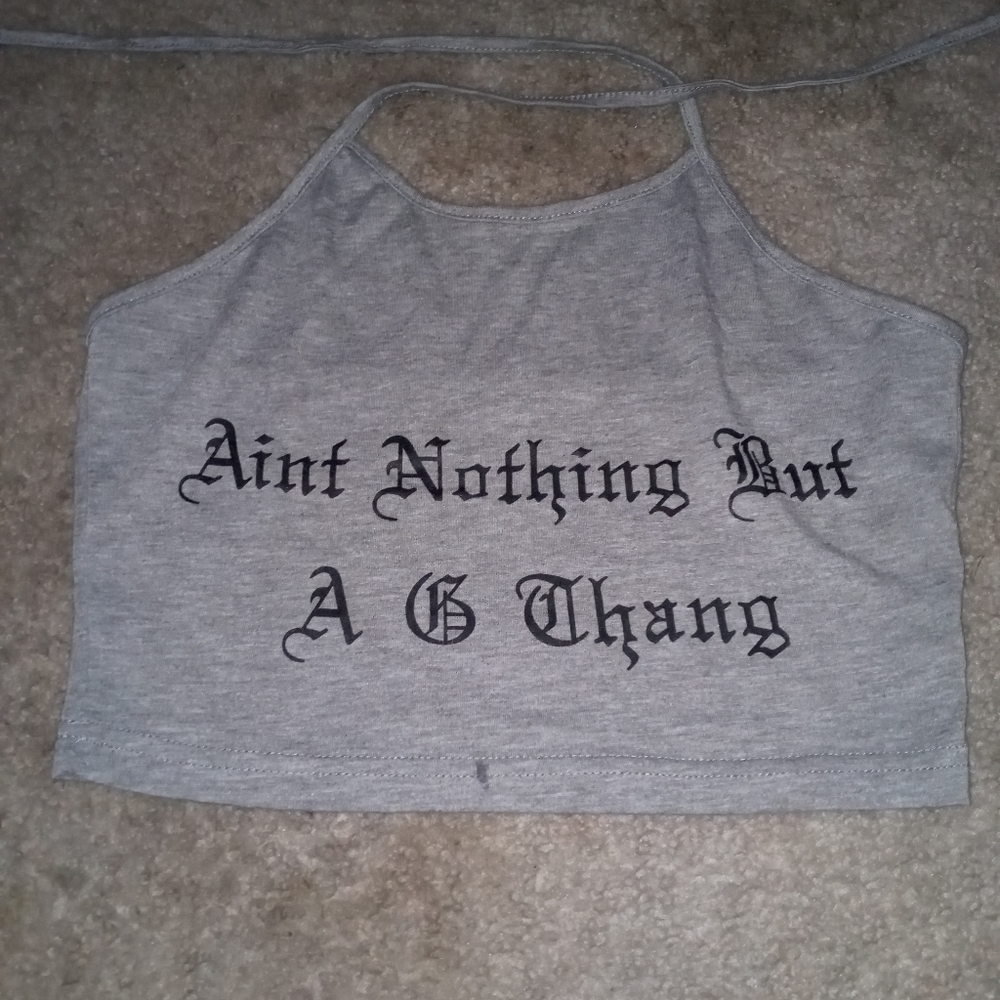Small gray crop top
